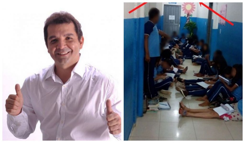 ALÔ MP – Em Santa Rita alunos estudam sentados no chão