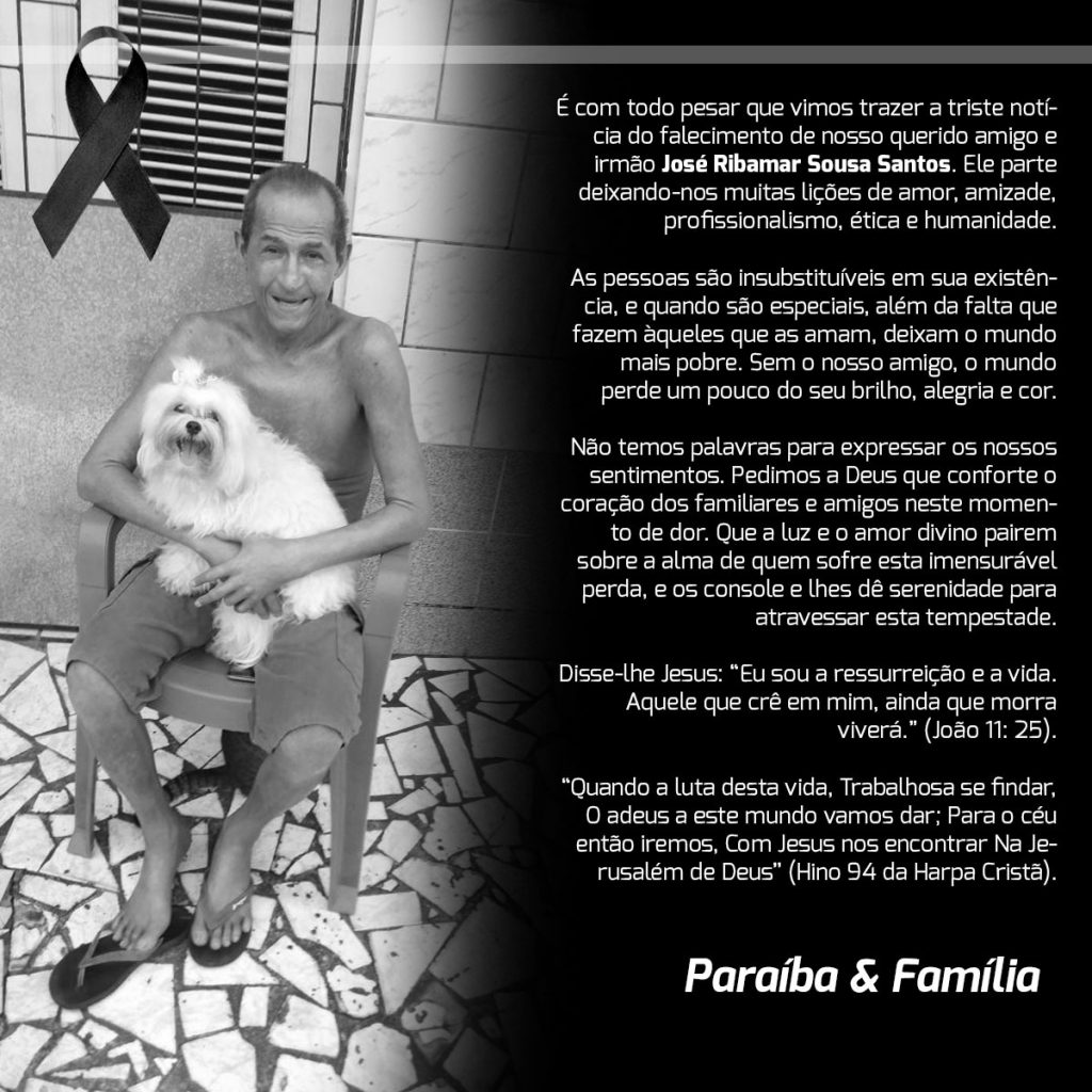 MORROS – Paraíba emite nota de pesar pelo falecimento do irmão José Ribamar