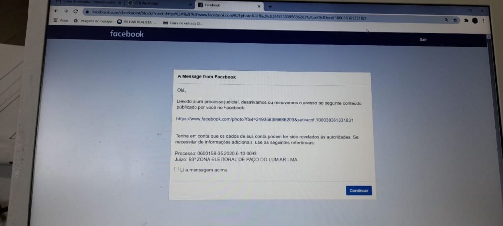 PAÇO DO LUMIAR – Após ‘denúncia anônima’, posts do partido de Gilberto Aroso são retirados do ar