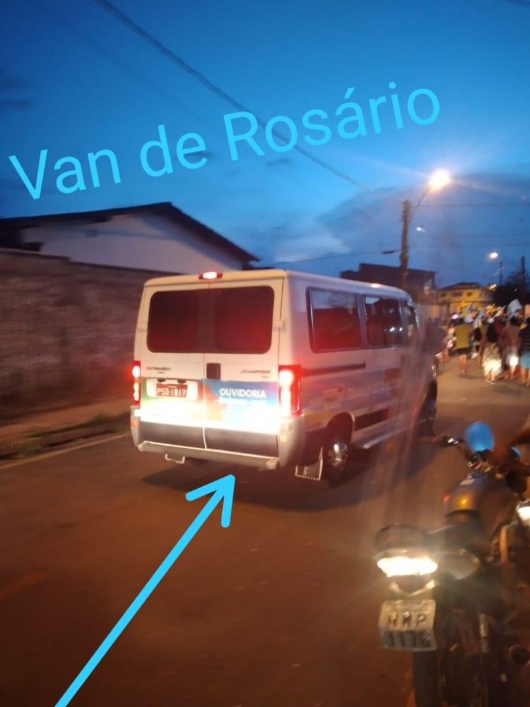 BACABEIRA – Sem prestígio, Venancinho usa pessoas e veículos de Rosário em seu pequeno evento