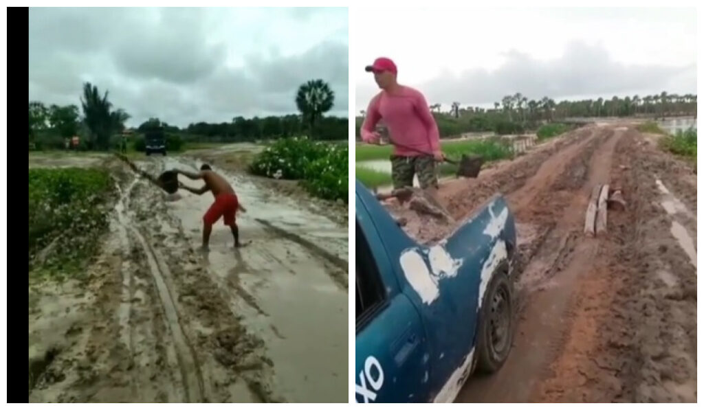 Dupla de prefeitos do interior deixa população literalmente na lama; vídeos