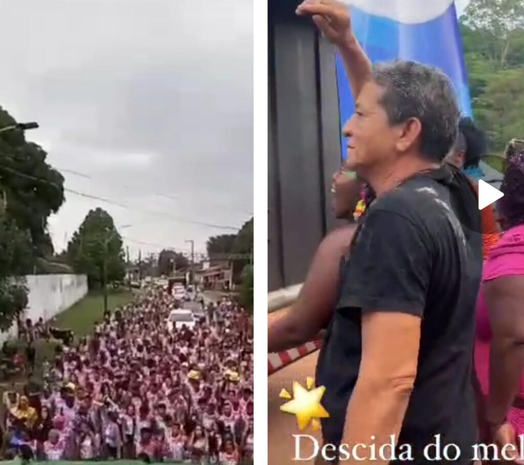 Pré-candidata a prefeita arrasta multidão em bloco no interior do MA; vídeo