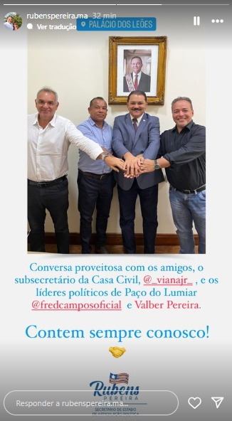 Paço do Lumiar: partido que ‘iria’ apoiar Jorge Maru declara apoio a Fred Campos; vídeo