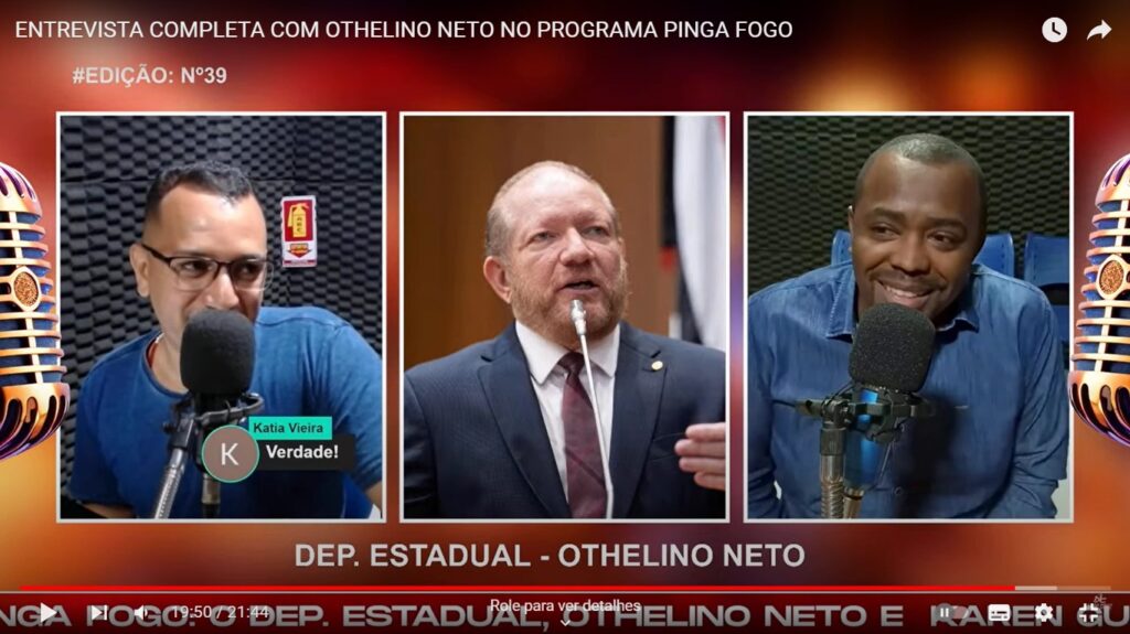 Othelino Neto concede entrevista ao Pinga Fogo; vídeo