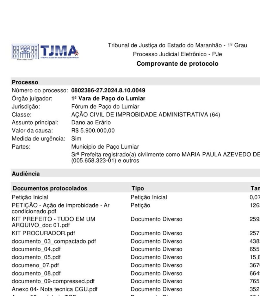 Paço do Lumiar: Paula da Pindoba é acionada na Justiça para devolver R$ 6 milhões aos cofres do município; documento